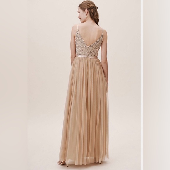 NEW BHLDN by Anthropologie Avery Dress in Oyster - Picture 2 of 9